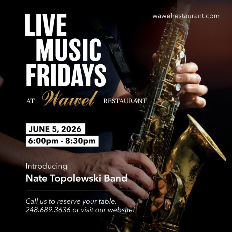 Live Music Fridays at Wawel Restaurant Introducing Nate Topolewski Band